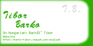 tibor barko business card